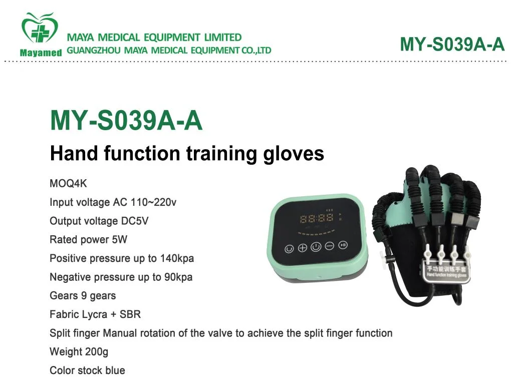 Rehabilitation Robot Glove Stroke Hemiplegia Training Equipment Hand Function Finger Exercise Machine