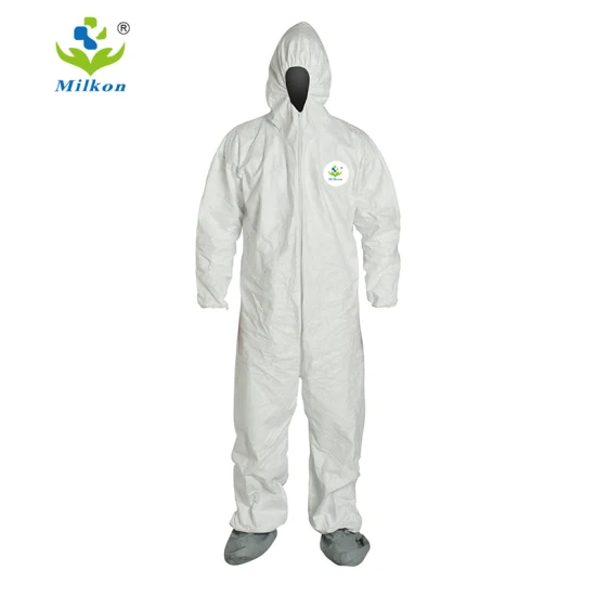 Blanc 50 pièces par Carton M, L, XL, XXL, Xxxl, Xxxxl Protection SMS Hazmat combinaison de Protection chimique