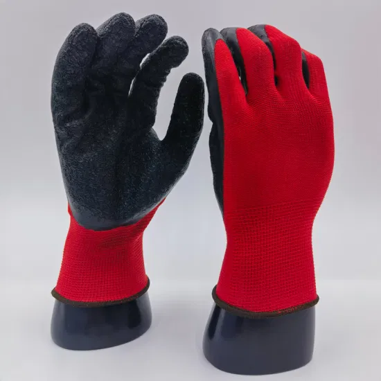 Gants de travail en latex, micromousse, spandex + nylon, prix attractif, approvisionnement d'usine, calibre 13